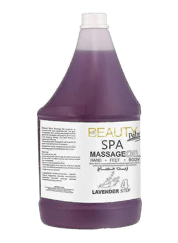 Beauty Palm Spa Lavender Massage Oil for Step 4, 3.78 L