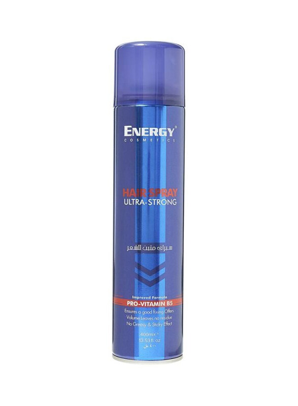 

Energy Cosmetics Ultra Strong Hold Hair Spray for All Hair Types, 400ml