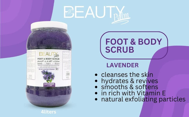 Beauty Palm Foot and Body Lavender Scrub, 4 Liter