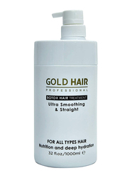 Gold Hair Professional Botox Hair Ultra Smoothing And Straightening Treatment for All Hair Types, 1000ml