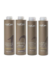 Max Care Professional Brazilian Keratin Hair Straightener Kit, 4 Pieces