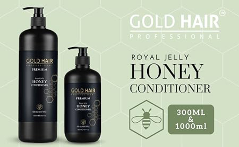 Gold Hair Professional Royal Jelly Honey Conditioner, 1000ml