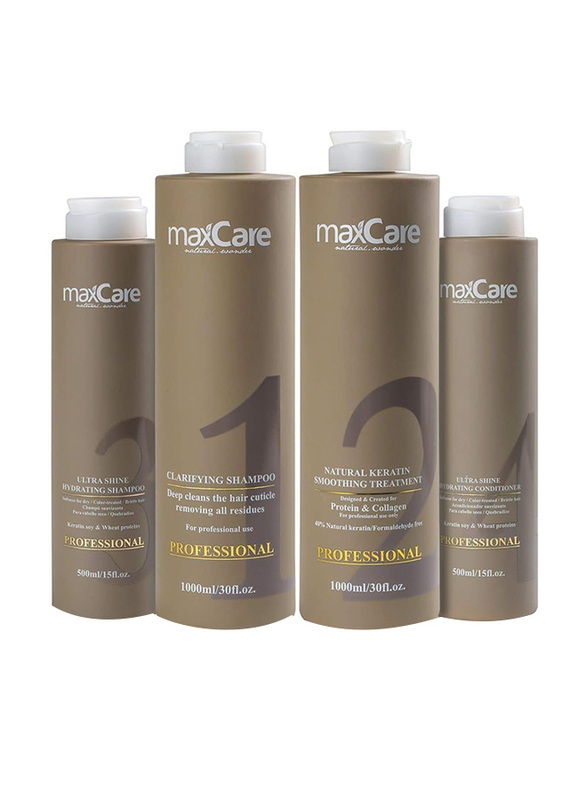 

Max Care Professional Brazilian Keratin Hair Straightener Kit, 4 Pieces