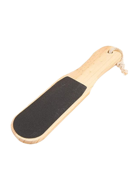 

Generic Professional Double-Sided Wood Foot Rasp Dead Skin Callus Remover, Black/Beige