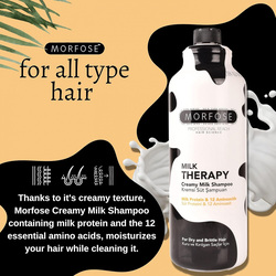 Morfose Milk Therapy Shampoo for All Type Hair, 1000ml