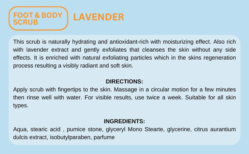 Beauty Palm Foot and Body Lavender Scrub, 4 Liter