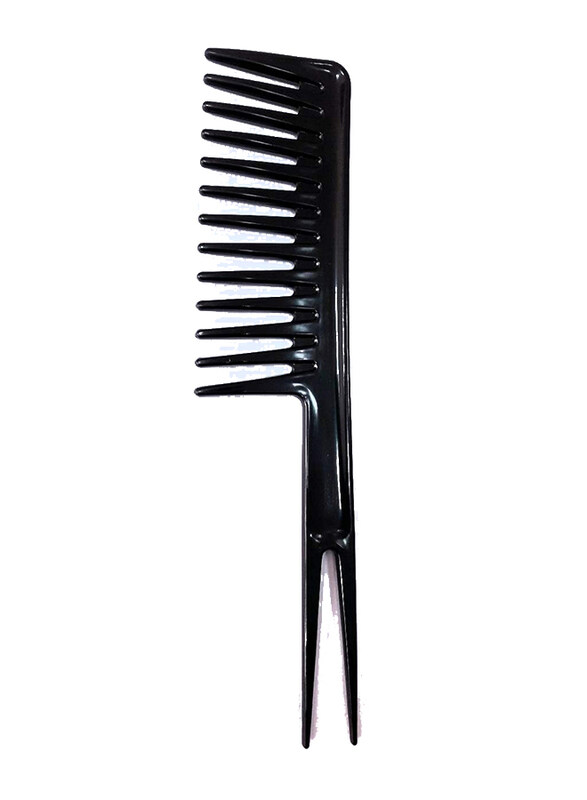 

Global Star Professional Hair Comb with 2 Tail for All Hair Types, Abs84039, Black