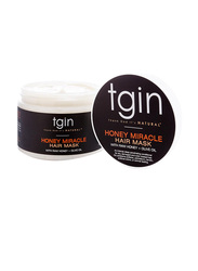 Tgin Honey Miracle Hair Mask Deep Conditioner With Raw & Olive Oil For Natural and Dry Curly Hair, 12 Oz