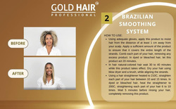 Gold Hair Professional Brazilian Smoothing System for All Hair Types, 1 Liter