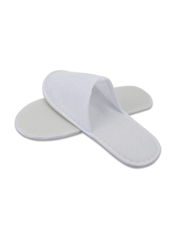 La Perla Men's & Women's Disposable Slippers, 24 Pairs, White