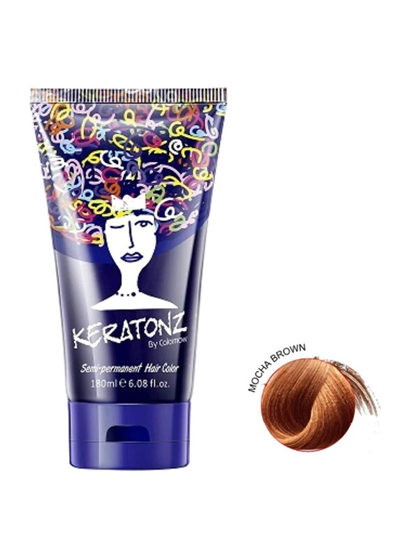 

Keratonz Semi-Permanent Hair Colour, 180ml, Mocha Brown