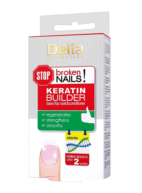 Delia Broken Nails Keratin Builder, 11ml, Clear