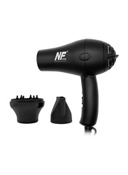 New Force Professional Mini Travel Hair Dryer, 1200W, Black