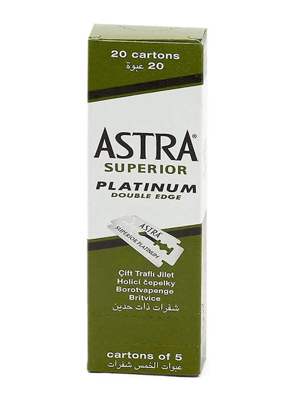 

Astra Platinum Double Edge Safety Razor Blades, 100 Pieces