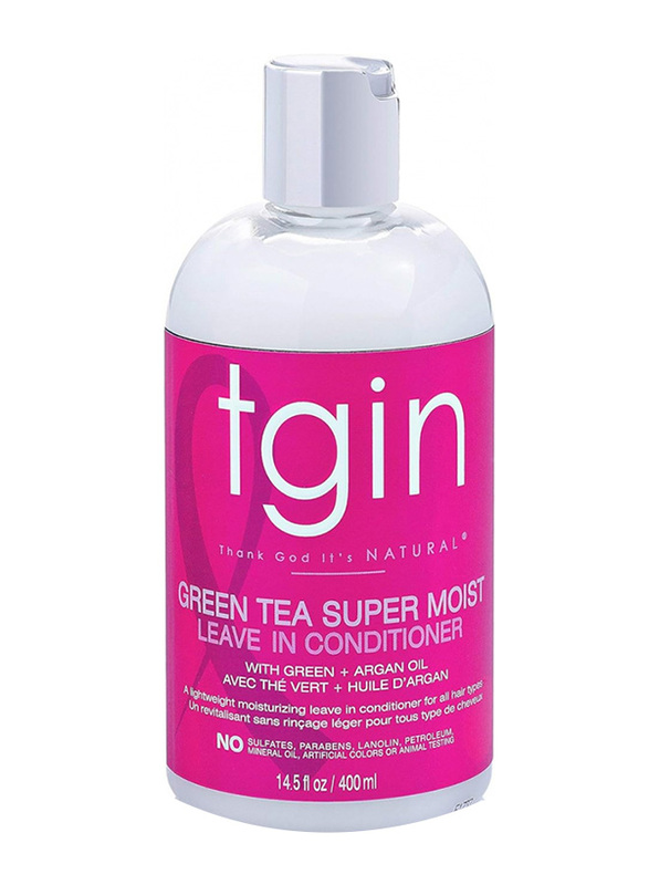 Tgin Green Tea Super Moist Leave-In Conditioner for Natural Hair, 13 oz