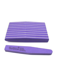 8.pm Nail Files & Buffers Double Side Nail Files Buffer 100/180 Trimmer Buffer Lime A Ongle Nail Art Tools, 10 Pieces, Purple