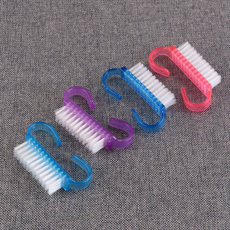 Lurrose Handle Grip Nail Brush Fingernail Scrub Cleaning Brushes, 5 Pieces, Multicolour