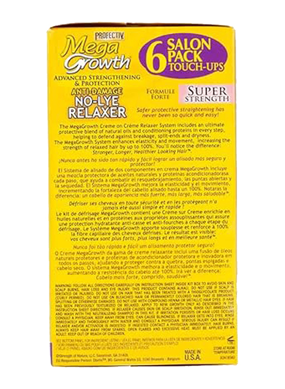 Mega Growth Profectiv Relaxer Super Strength No-Lye Relaxer, 6 Pieces