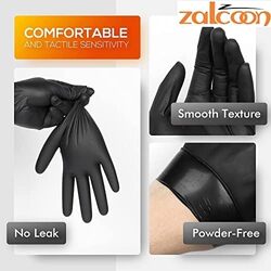 Falcon Vinyl Gloves - Black Powder Free Medium (2 Packs x 100 Pieces)