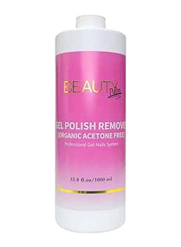 

Beauty Palm Gel Remover Organic Acetone Free Soak Off for Manicure and Pedicure, 1000 ml, Multicolour