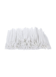 Dfbtyg Disposable Shower Pleated Anti Non Woven Paper Caps White, 100 Pieces