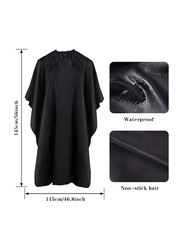 Janyun Professional Barber Cape With Neck Duster Brush, Black