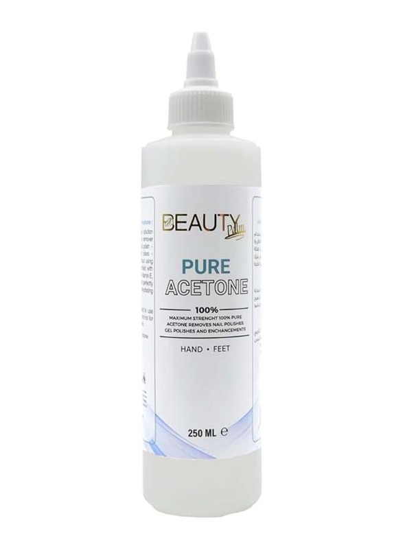 Beauty Palm 100% Pure Acetone, 250 ml, Clear
