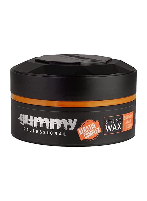 

Gummy Professional Bright Max Hold Styling Wax with Keratin Complex for All Hair Types, 150 ml