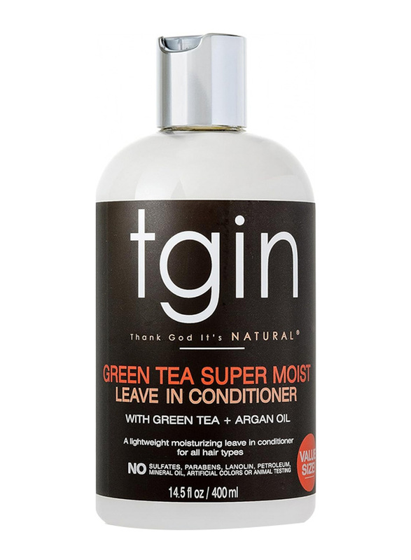 Tgin Green Tea Super Moist Leave-In Conditioner for Natural Hair, 13 oz