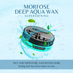 Morfose Deep Aqua Hair Gel Wax with Firm Shine Hold, Frizzy Hair Control & Braids & Curls, 170ml