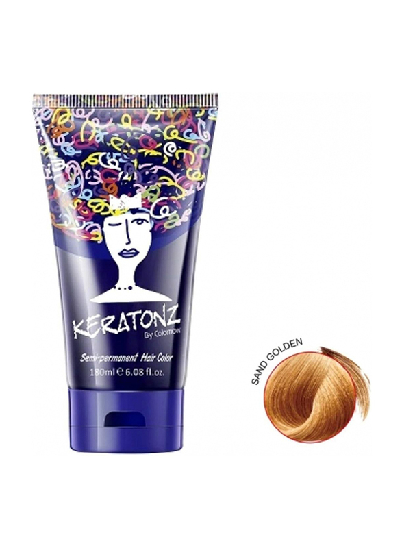 Keratonz Semi-Permanent Hair Colour, 180ml, Sand Golden