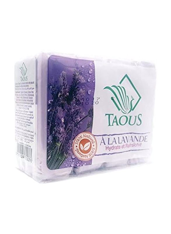Moroccan Taous Soap With Lavender, 4 Pieces