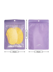 Anself Facial Puff Face Clean Sponges, 2 Pieces, Yellow