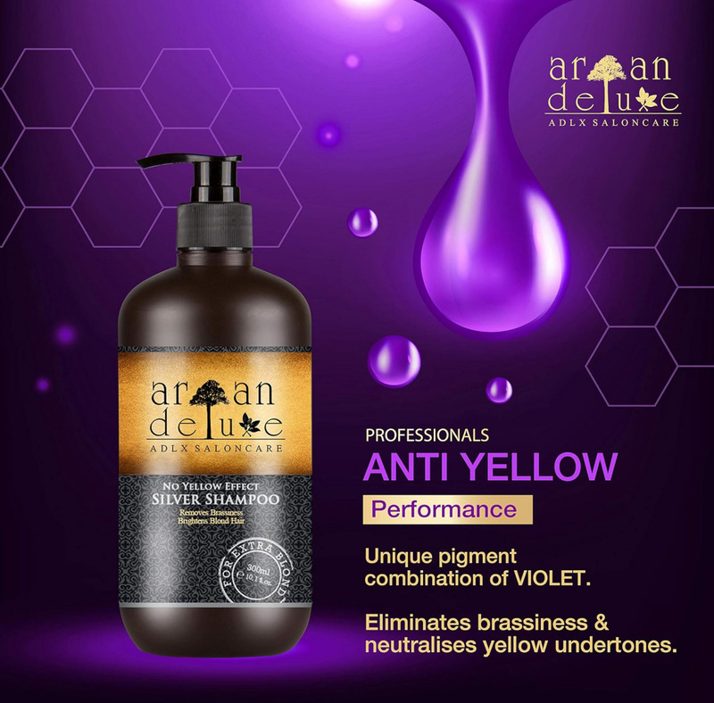 Argan De Luxe Brilliance Anti Yellow Silver Shampoo, 300ml