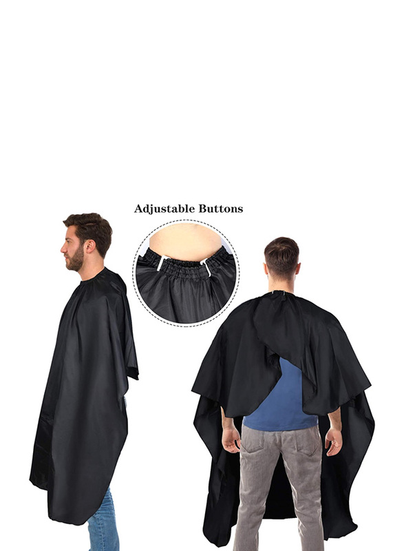 Janyun Professional Barber Cape With Neck Duster Brush, Black