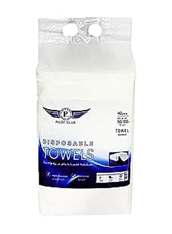 

Pilot Club Disposable Towels for Hair/Body/Manicure & Pedicure, For Salon/Spa/Hotel/Gym/Home Use High Absorption Material Thick, White