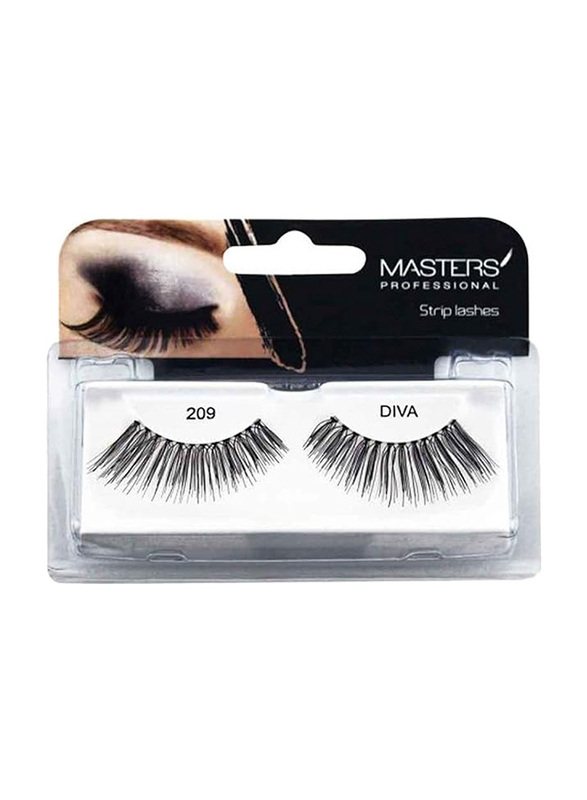 Masters Professional Strip Eye Lashes, 209, Black