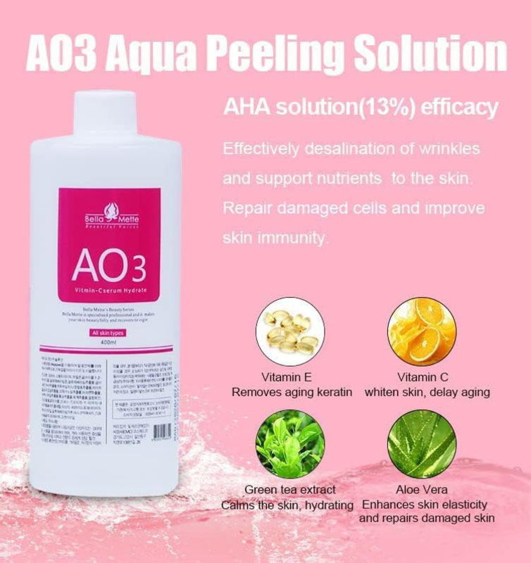Aqua Peeling Solution AS1 SA2 AO3 Special Liquid Facial Serum, 400ml, 3 Pieces
