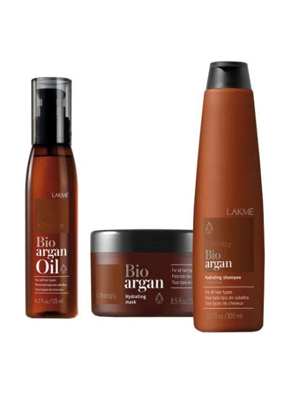 Lakme K.style Bio Argan Exclusive Therapeutic Hair Cleanser Set, 3 Pieces