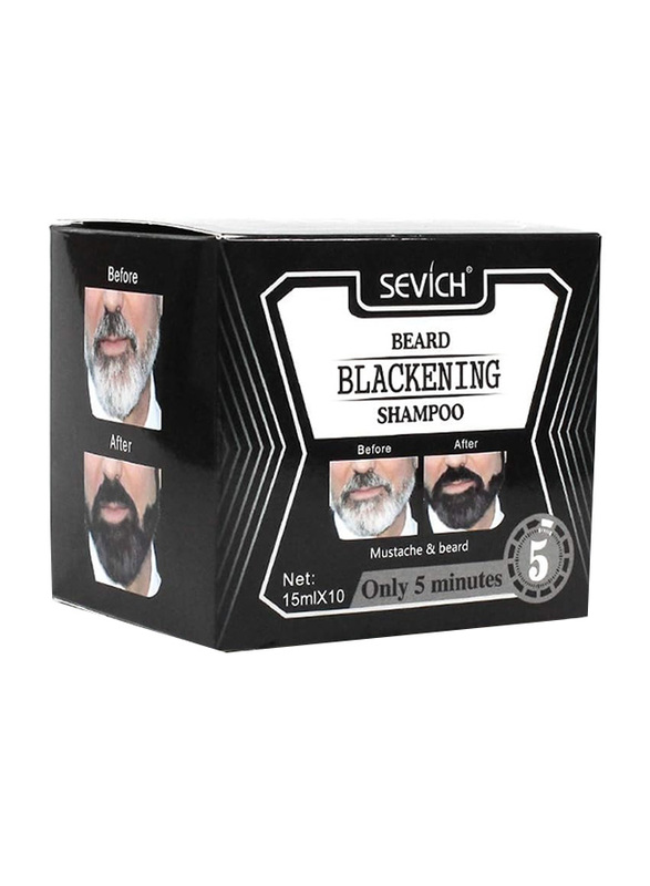 Sevich Sevich Beard Dye Shampoo, 10 x 15ml, Black