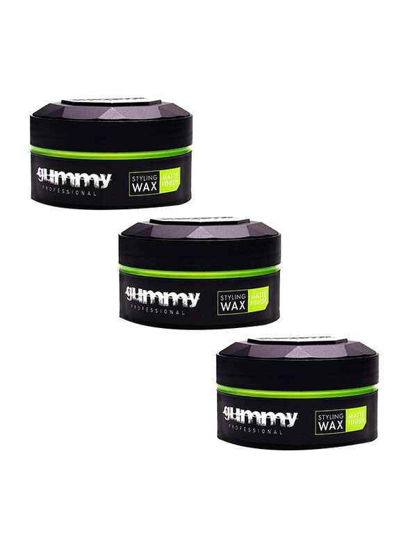 

Gummy Professional Matte Finish Styling Wax with Keratin Complex for All Hair Types, 3 Pieces