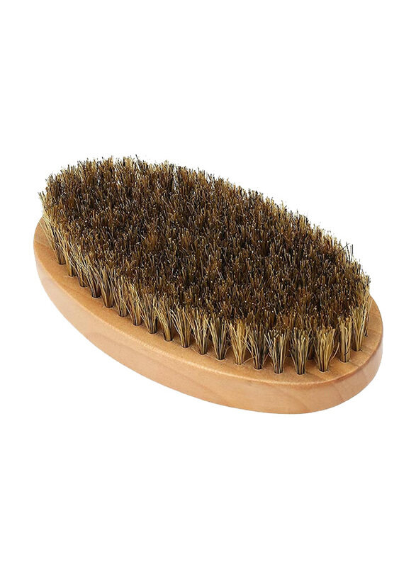 Walmeck Mens Beard Brush With Wooden Handle Firm Bristles, 1 Piece