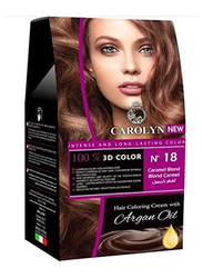 Carolyn Caramel Blond Hair Colour Cream, Pack of 1, 18 Caramel Blonde