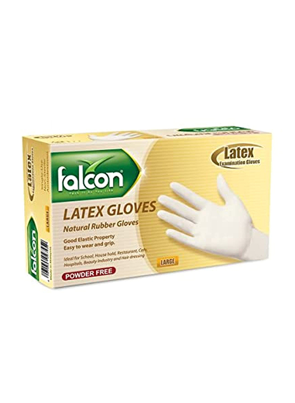 Falcon Powder Free Latex Gloves, 100-Piece x Large