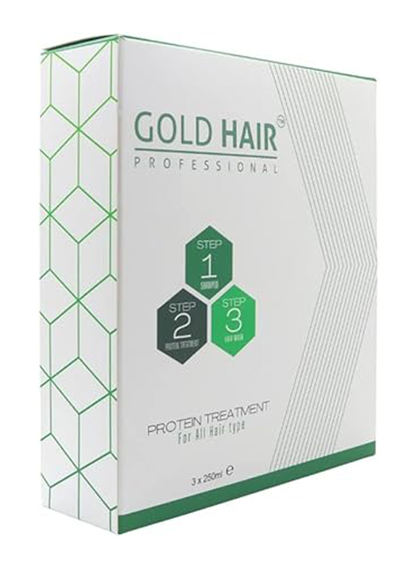 Gold Hair Professional Protein Treatment Set, 3 x 250ml