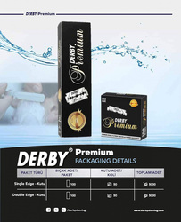 Derby Premium Double Edge Razor Blade, 100-Pieces