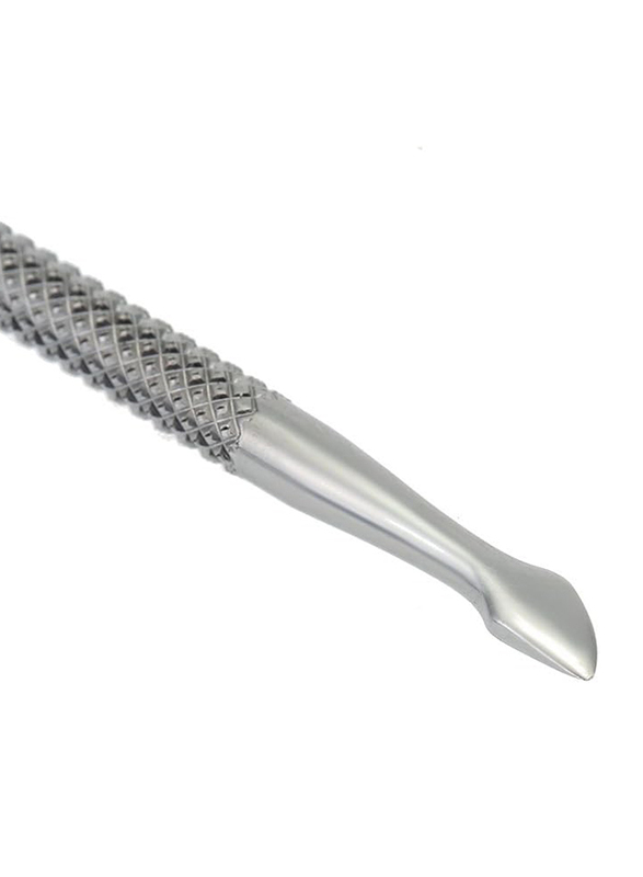 Walmeck Nail Spoon Pusher Stainless Steel Nail Cuticle Remover, Silver