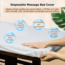 Xiaozhifu Disposable Massage Table Covers Fixed Disposable sheets for Most Massage Beds, 30 Pieces, White