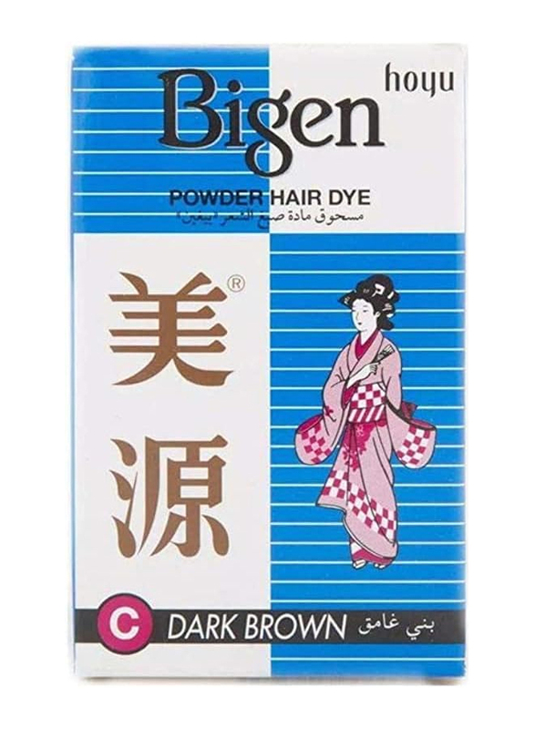 Bigen Powder Hair Dye, 6g, C Dark Brown