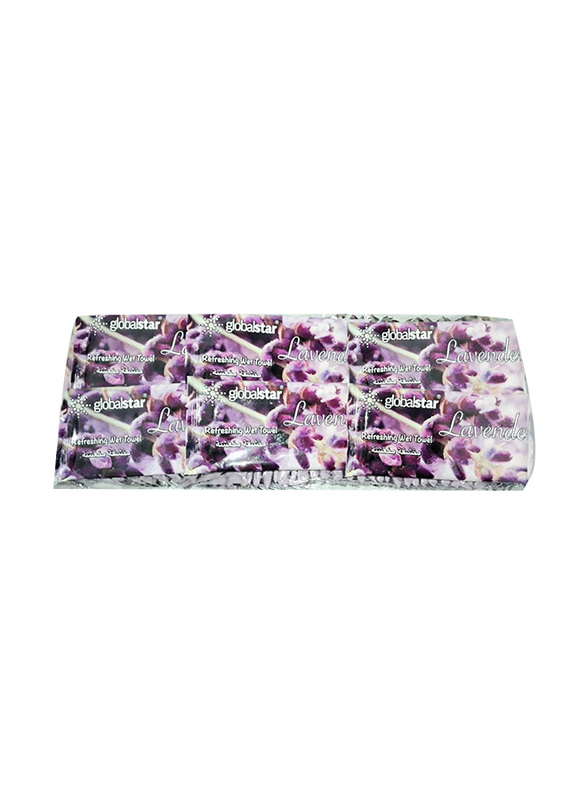 Cosmetics Lavender Fragrance Refreshing Towel, 60 Pieces, Multicolour